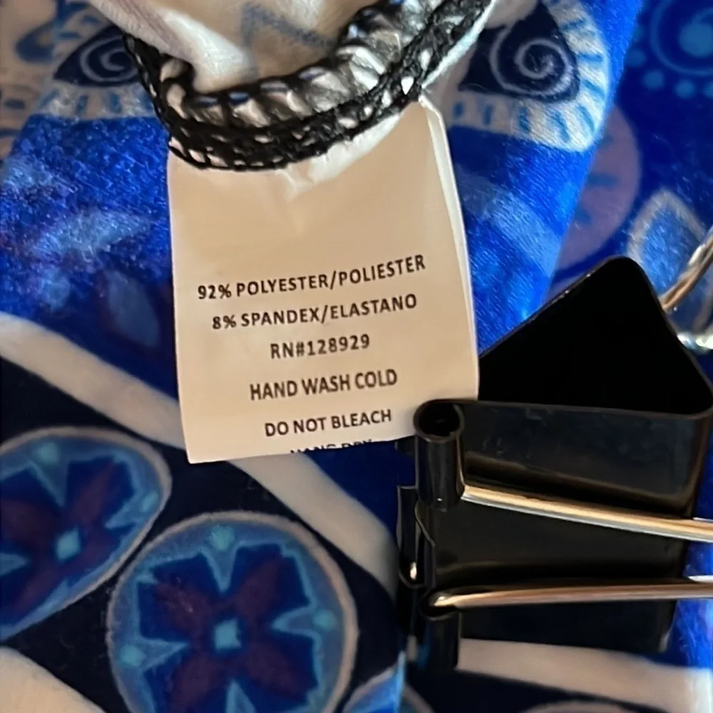 BLUE PAISLEY STRETCH LEGGINGS